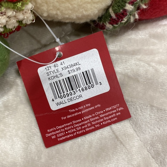 NWT Snowman plush door hanger - Picture 3 of 3